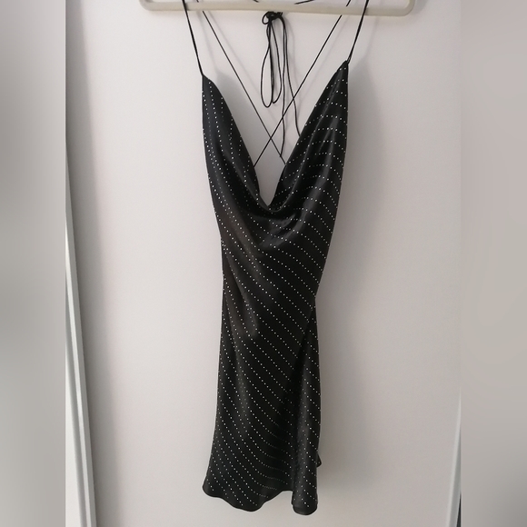 New Zara Jewel Satin Effect Dress - Picture 2 of 6